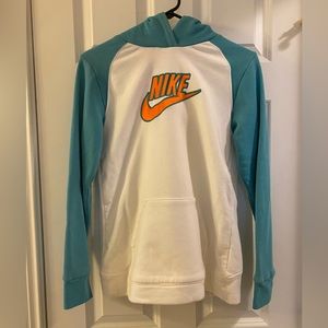 🆕 White Blue & Orange Nike Sweatshirt